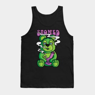 Stoned Weed Bear Tank Top